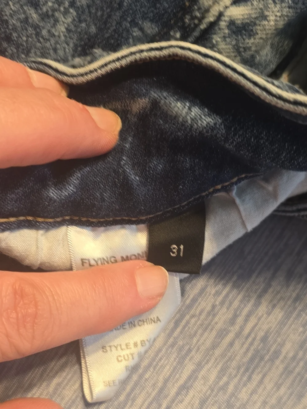 Flying Monkey Dark Blue Denim Waistband Detail